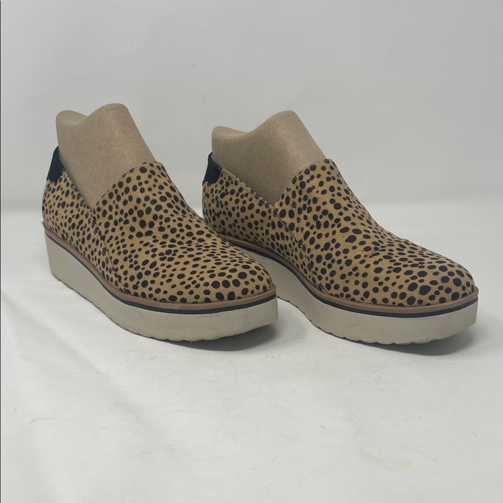 Dr. Scholl’s Leopard Print Slip-On Platform Shoes Size 8 Excellent Condition